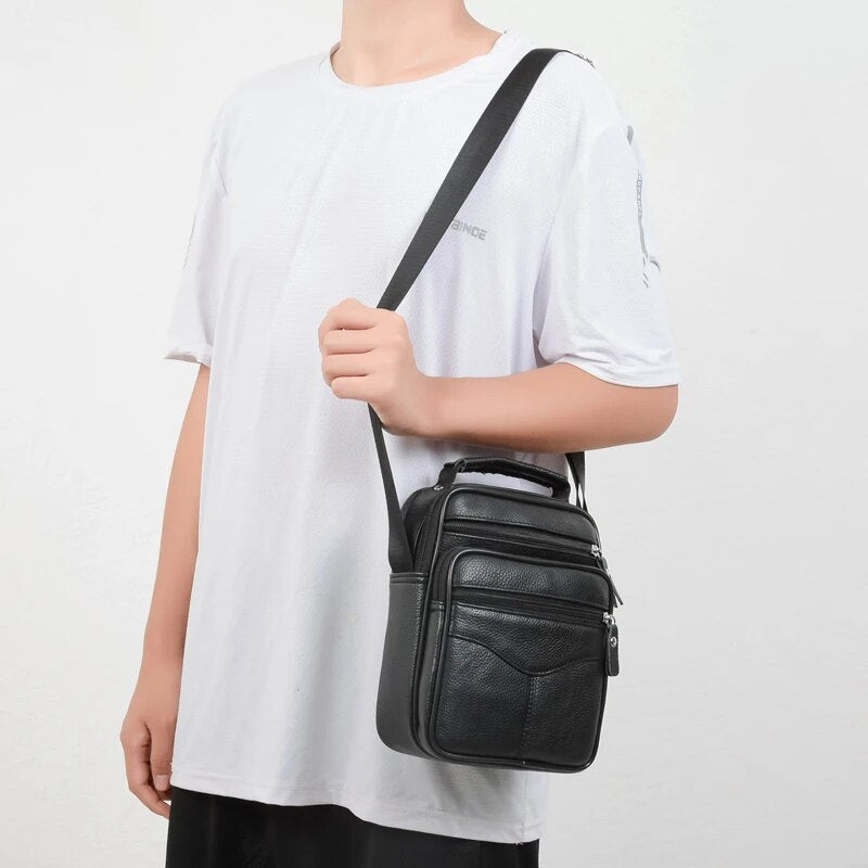 Sac homme bandoulière, en cuir, intemporel – Vente Flash Bijoux