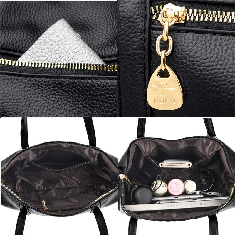 Sac bandoulière souple en cuir, grande capacité– Vente Flash Bijoux