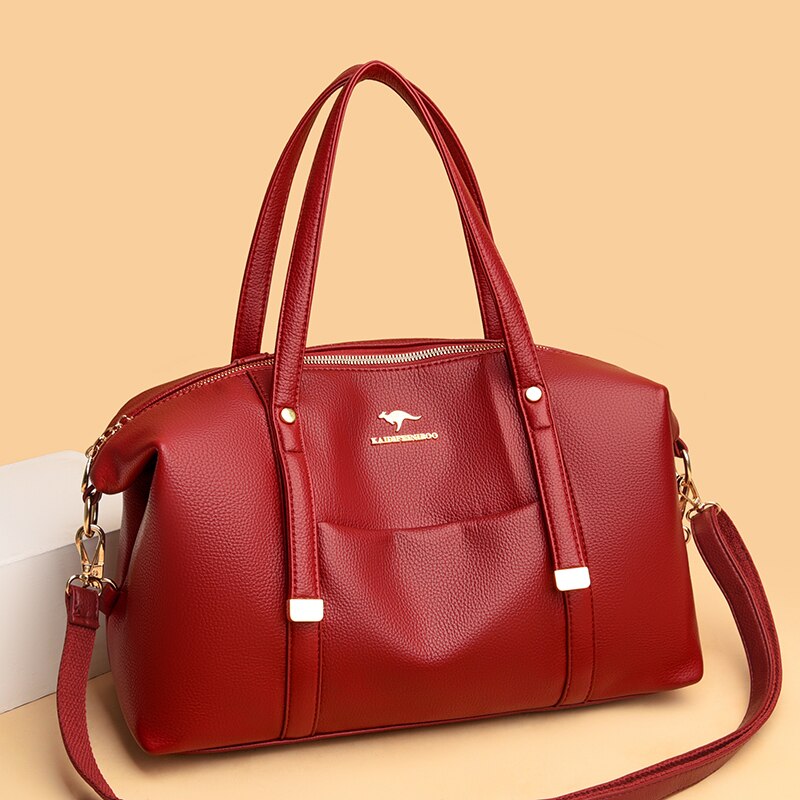 Sac bandoulière souple en cuir, grande capacité– Vente Flash Bijoux