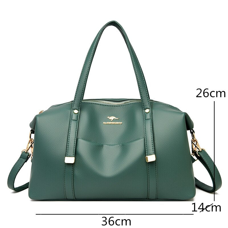 Sac bandoulière souple en cuir, grande capacité– Vente Flash Bijoux
