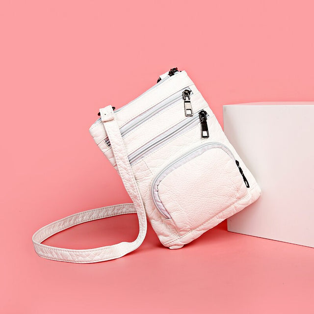 Sac bandoulière, en cuir, vintage, élégant – Vente Flash Bijoux