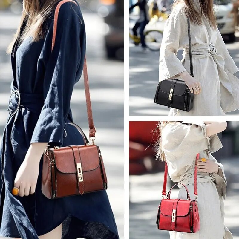 Sac bandoulière, en cuir, délicat – Vente Flash Bijoux