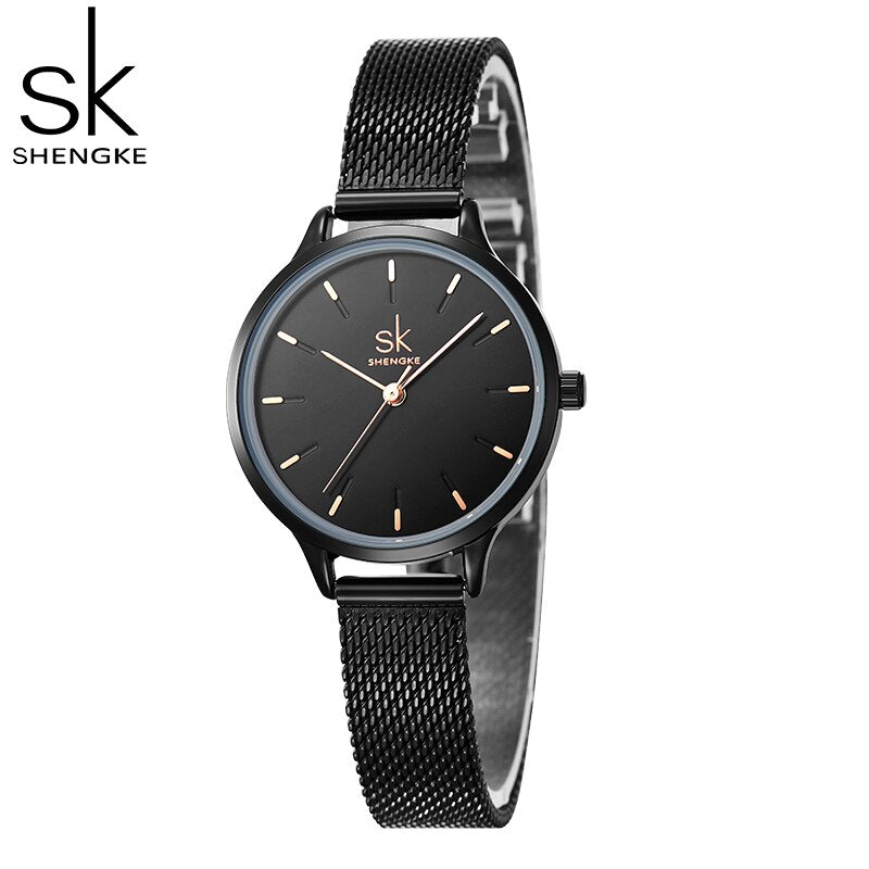 Montre femme à quartz, bracelet cuir, tendance, chic – Vente Flash Bijoux