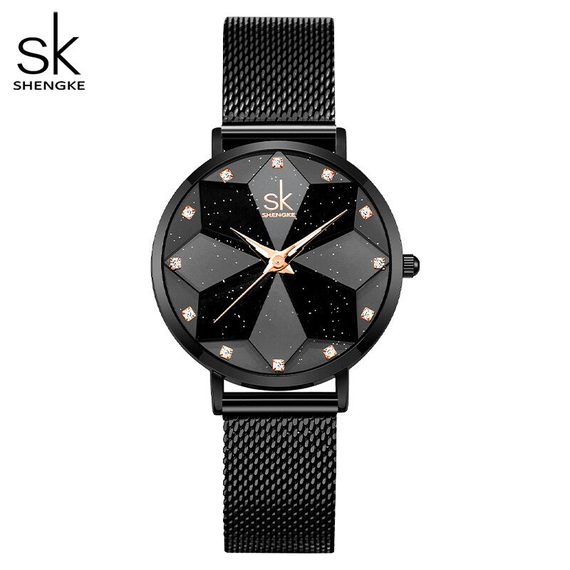 Montre femme acier inoxydable, à quartz, bracelet acier, romantique – Vente Flash Bijoux