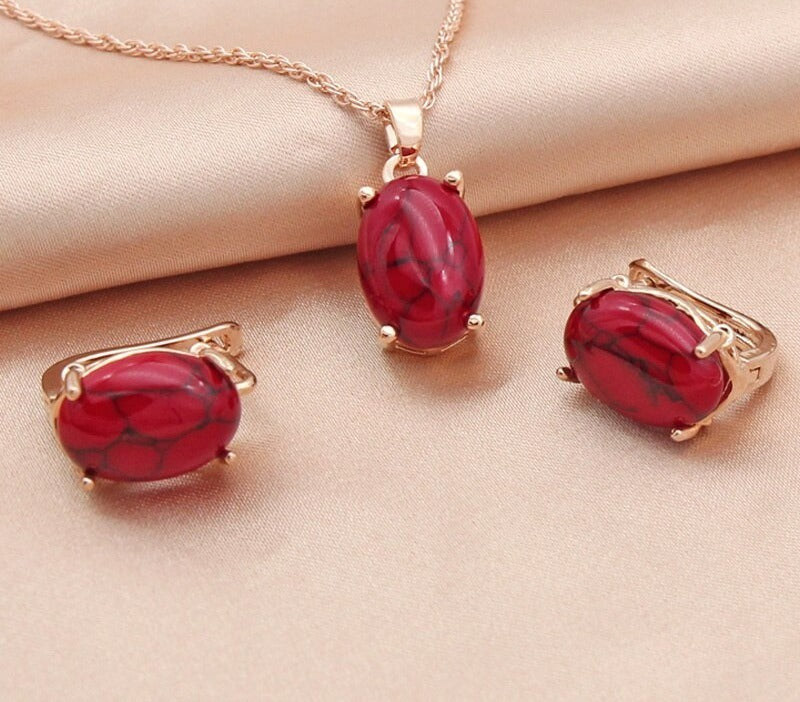 Boucles d'oreilles dorée rose, turquoise – Vente Flash Bijoux