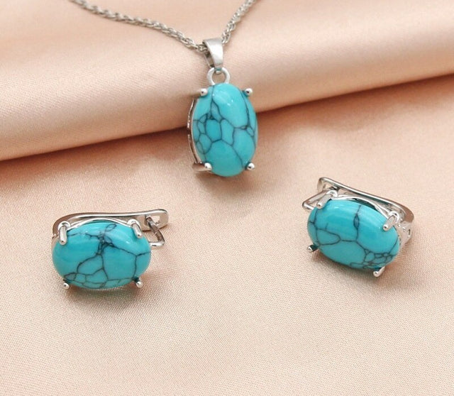 Boucles d'oreilles dorée rose, turquoise – Vente Flash Bijoux