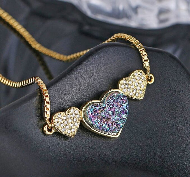 Bracelet femme doré, chaîne, zircon cubique, raffiné, délicat – Vente Flash Bijoux