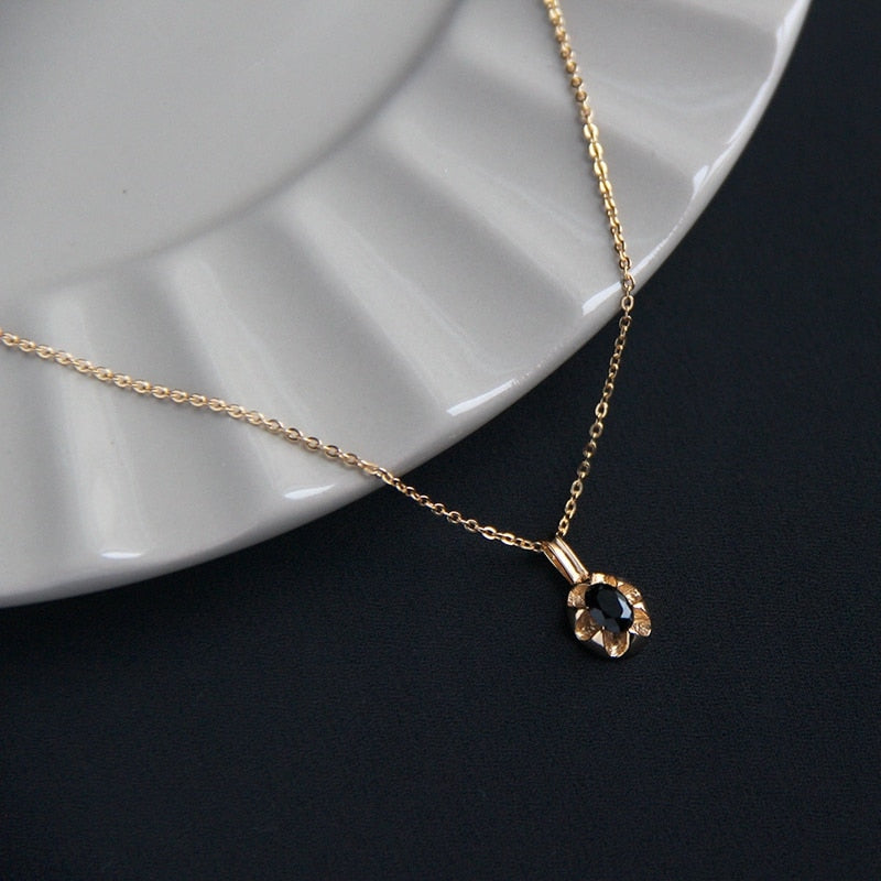 Collier femme doré, chaîne, zircon cubique, raffiné – Vente Flash Bijoux