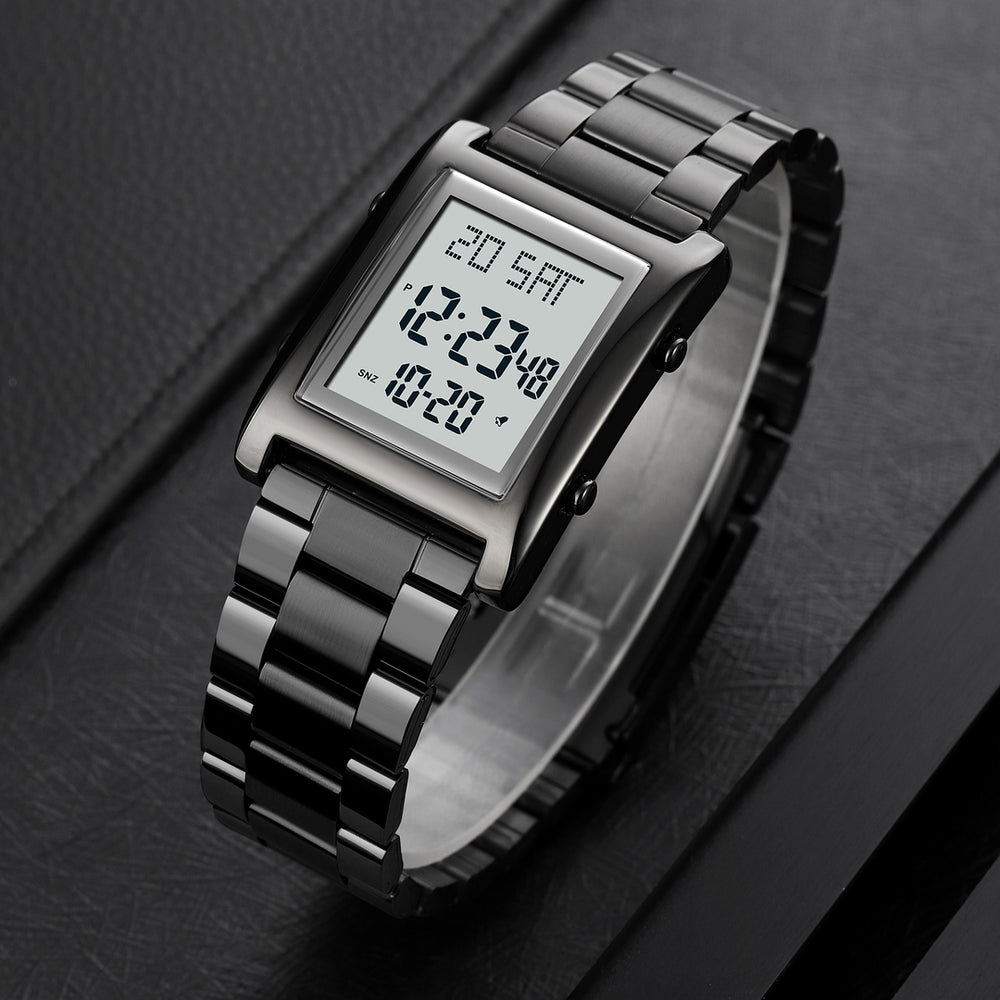 Montre homme acier inoxydable, chronographe, bracelet acier, élégant – Vente Flash Bijoux