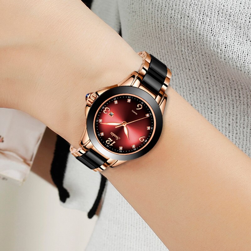 Montre femme à quartz, bracelet acier – Vente Flash Bijoux