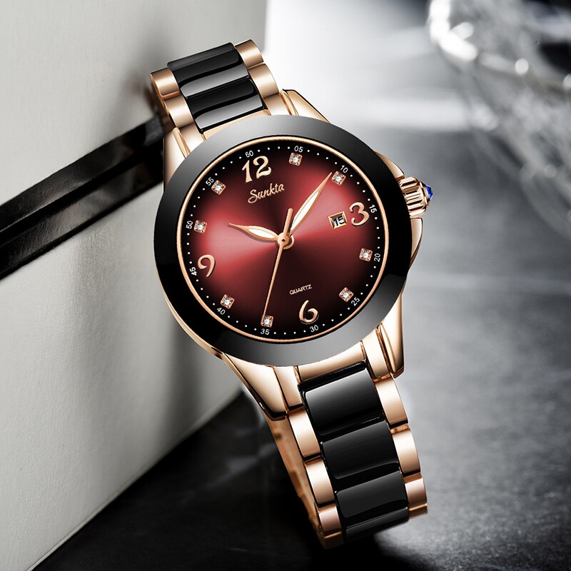 Montre femme à quartz, bracelet acier – Vente Flash Bijoux