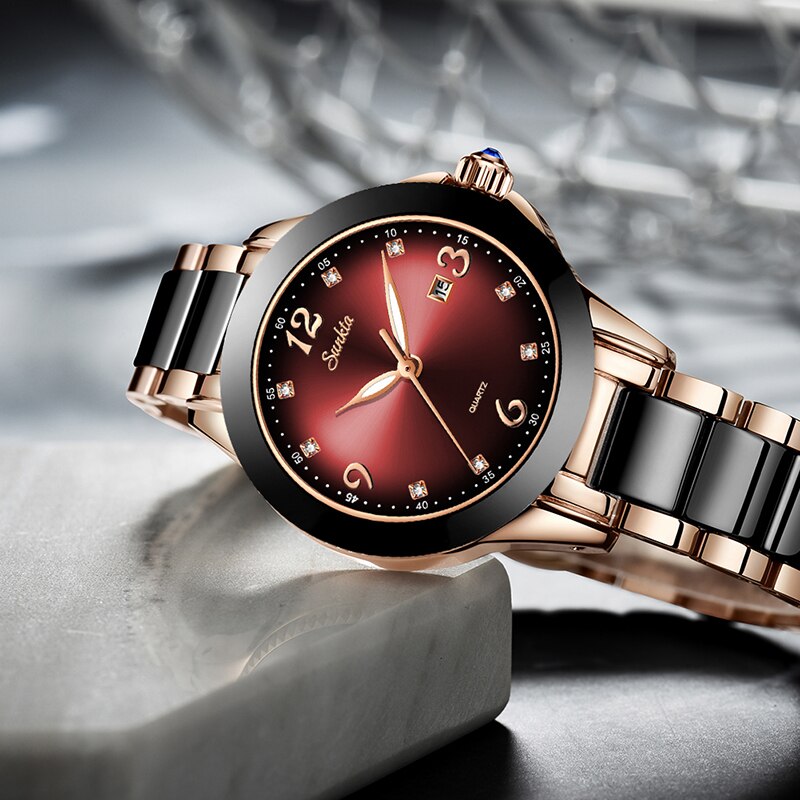 Montre femme à quartz, bracelet acier – Vente Flash Bijoux