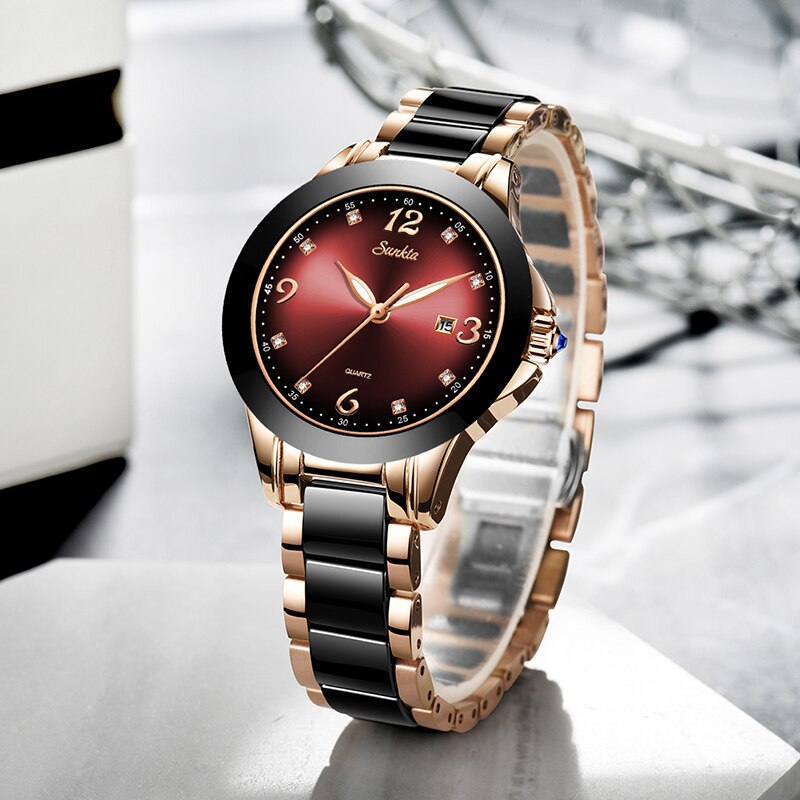 Montre femme à quartz, bracelet acier – Vente Flash Bijoux