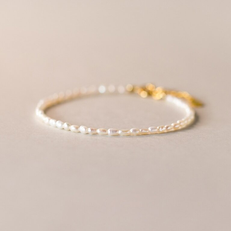 Bracelet femme doré ou argenté, perles, délicat – Vente Flash Bijoux