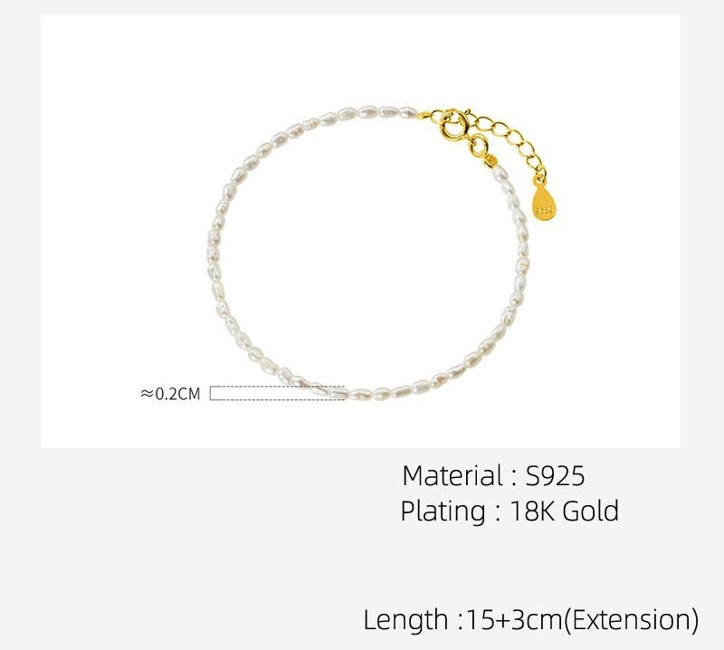 Bracelet femme doré ou argenté, perles, délicat – Vente Flash Bijoux
