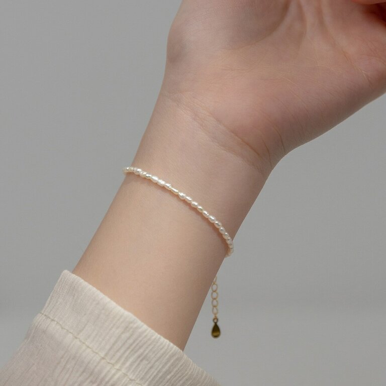 Bracelet femme doré ou argenté, perles, délicat – Vente Flash Bijoux