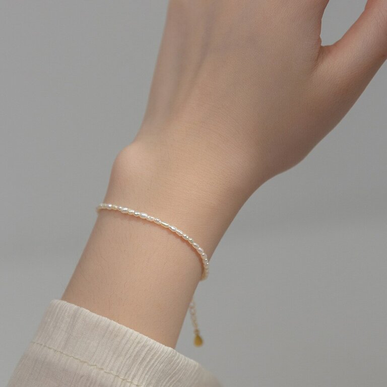 Bracelet femme doré ou argenté, perles, délicat – Vente Flash Bijoux