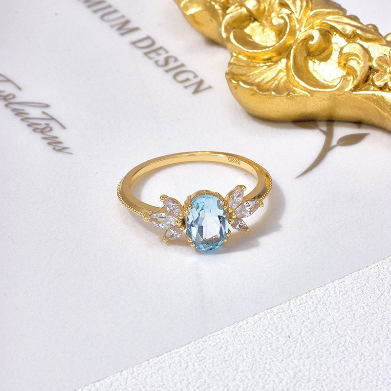 Bague femme dorée, solitaire, zircon cubique – Vente Flash Bijoux
