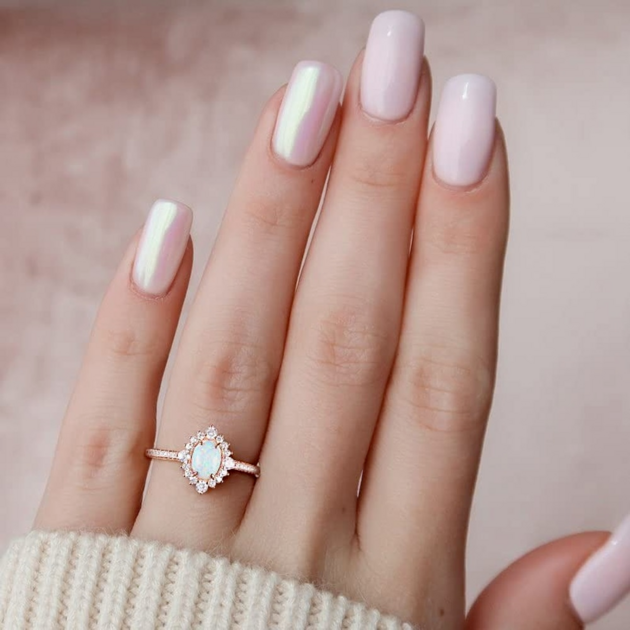 Parure femme dorée rose, opale – Vente Flash Bijoux