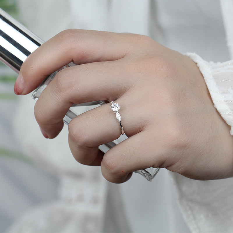 Bague femme argentée, zircon cubique, raffiné, graphique – Vente Flash Bijoux