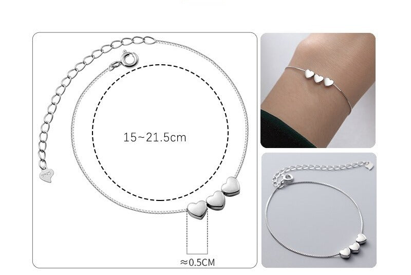 Bracelet femme argenté, romantique – Vente Flash Bijoux