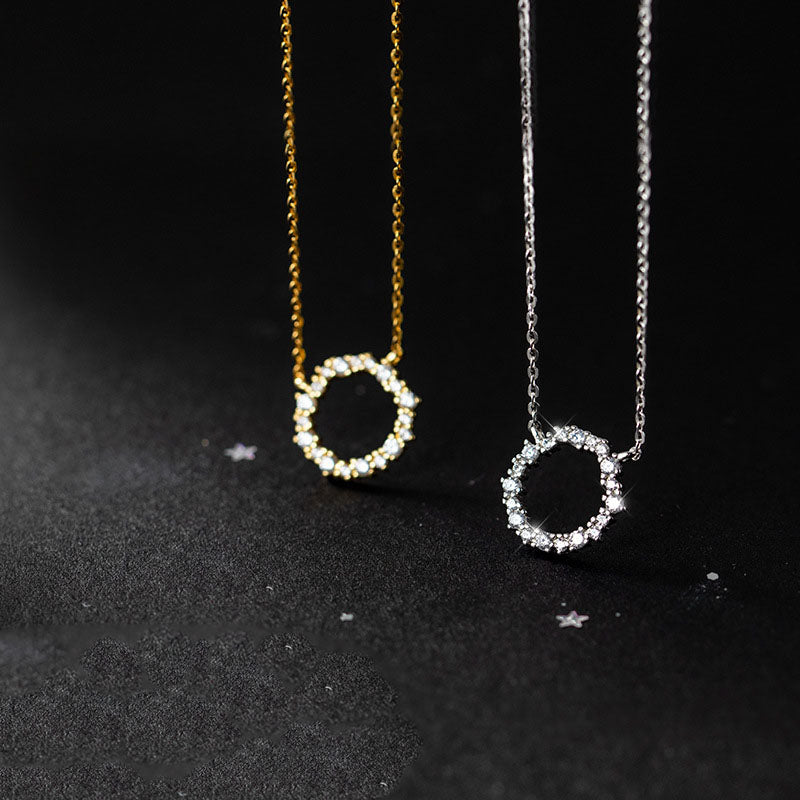 Collier femme doré ou argenté, chaîne, zircon cubique – Vente Flash Bijoux