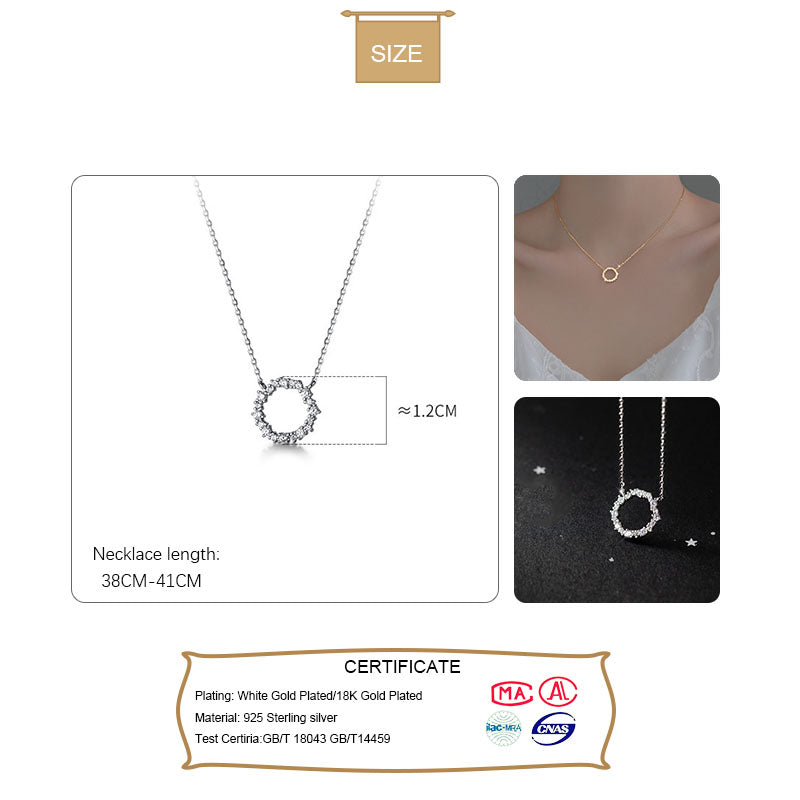 Collier femme doré ou argenté, chaîne, zircon cubique – Vente Flash Bijoux