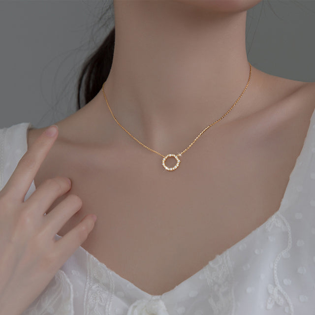 Collier femme doré ou argenté, chaîne, zircon cubique – Vente Flash Bijoux