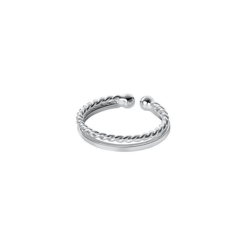 Bague femme dorée ou argentée, ajustable, minimaliste – Vente Flash Bijoux