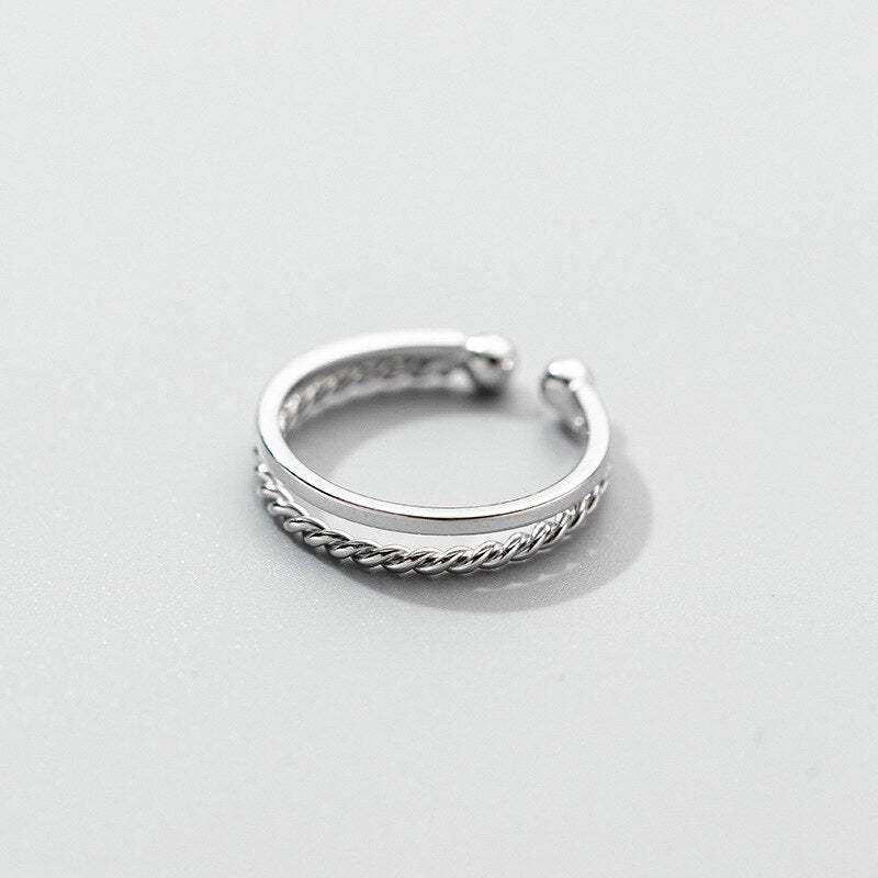 Bague femme dorée ou argentée, ajustable, minimaliste – Vente Flash Bijoux