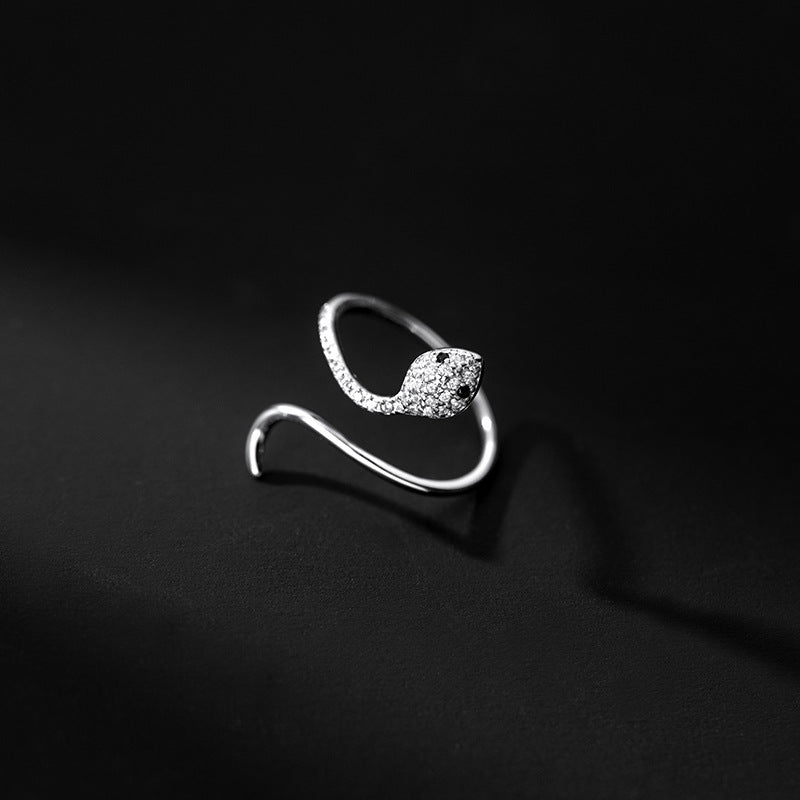 Bague femme argentée, serpent, ajustable – Vente Flash Bijoux