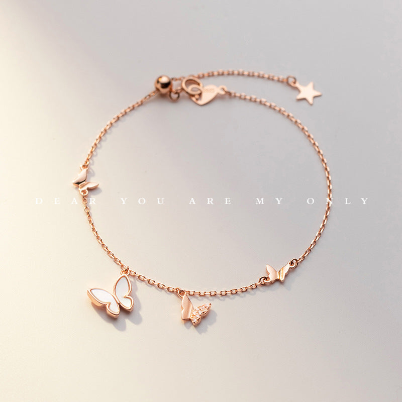 Bracelet femme argenté, papillon – Vente Flash Bijoux