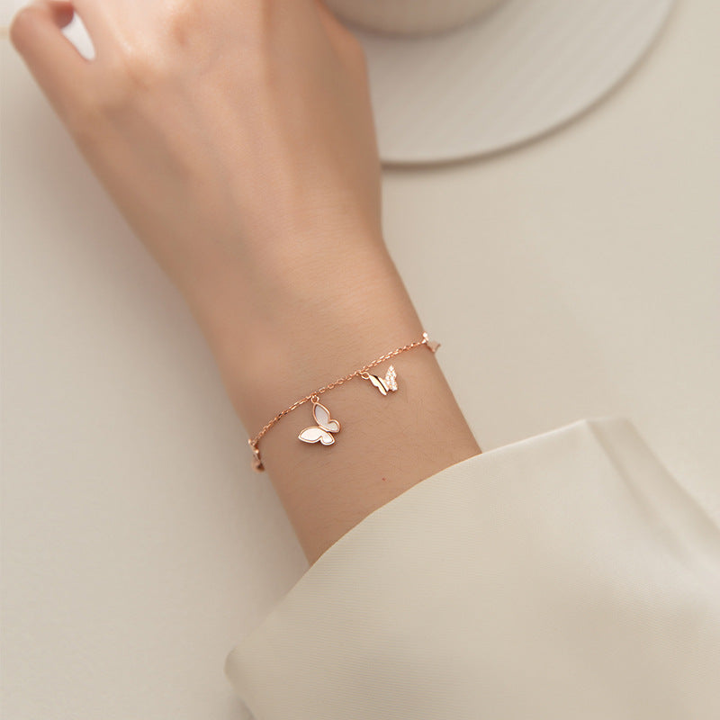 Bracelet femme argenté, papillon – Vente Flash Bijoux
