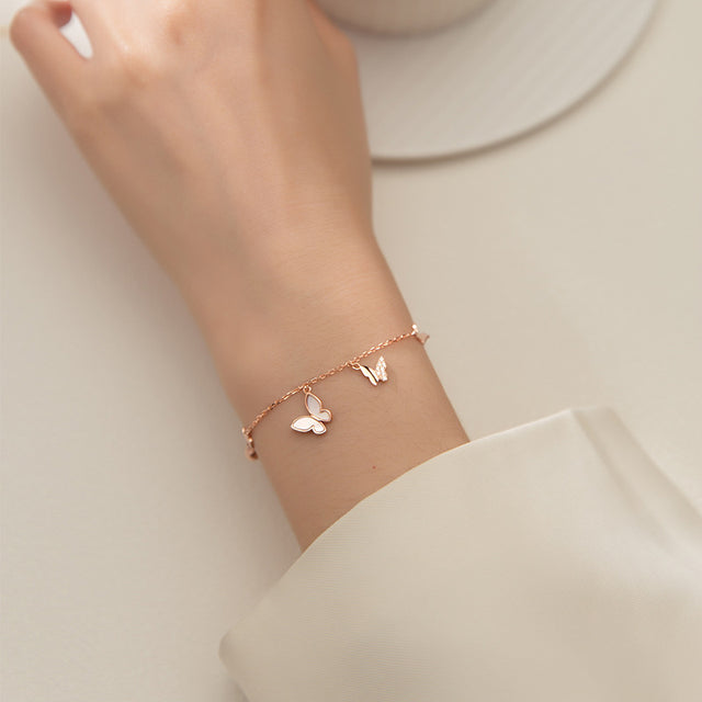 Bracelet femme argenté, papillon – Vente Flash Bijoux