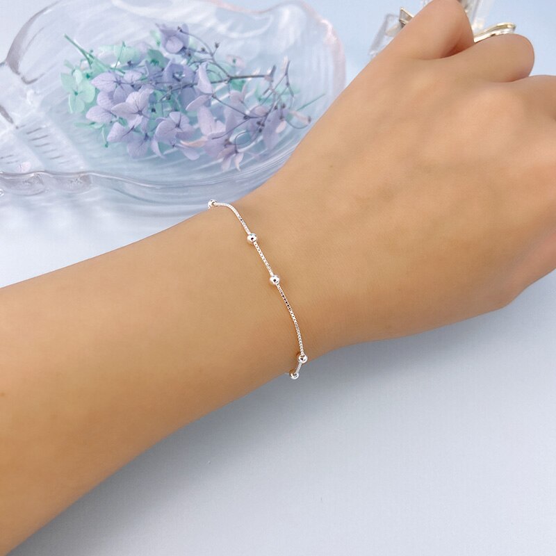 Bracelet femme argenté, minimaliste – Vente Flash Bijoux