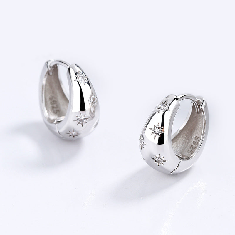 Boucles d'oreilles dorées ou argentées, zircon cubique – Vente Flash Bijoux