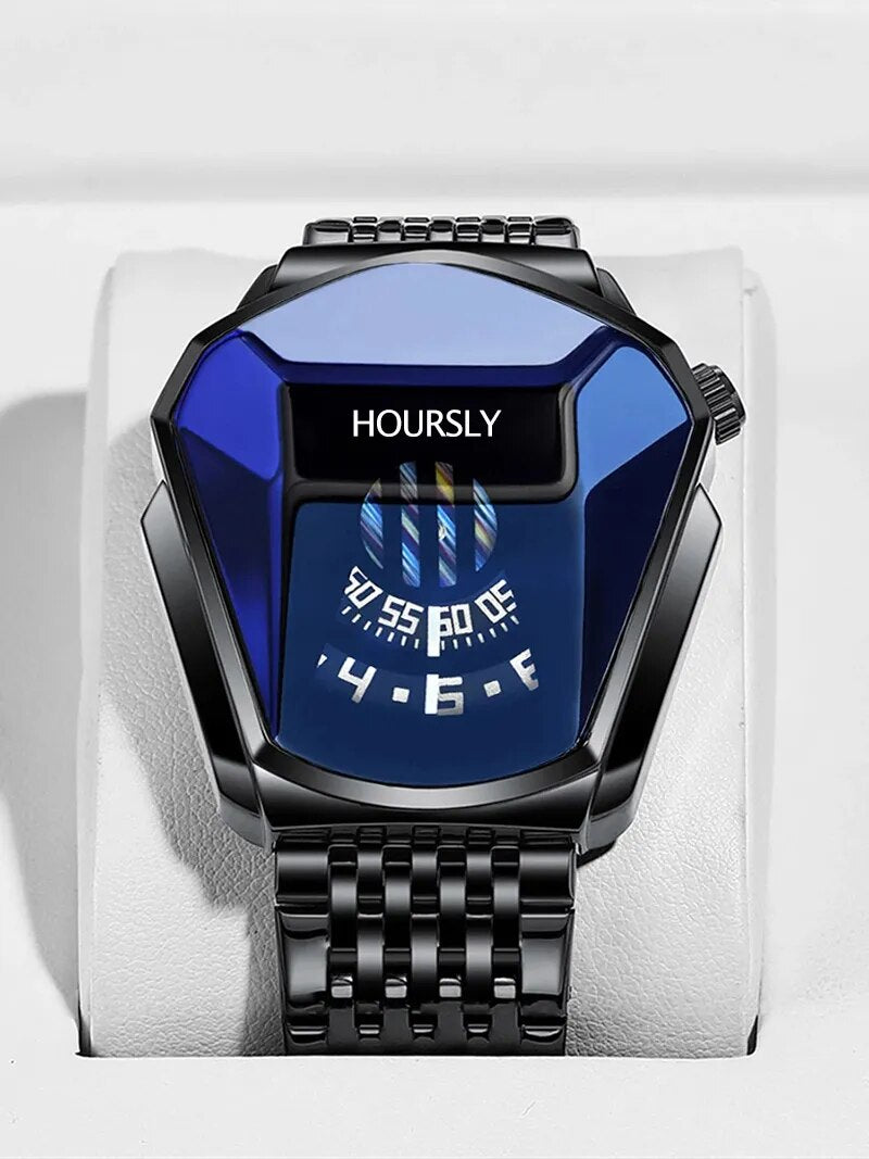 Montre homme acier inoxydable, à quartz, bracelet acier, intemporel – Vente Flash Bijoux