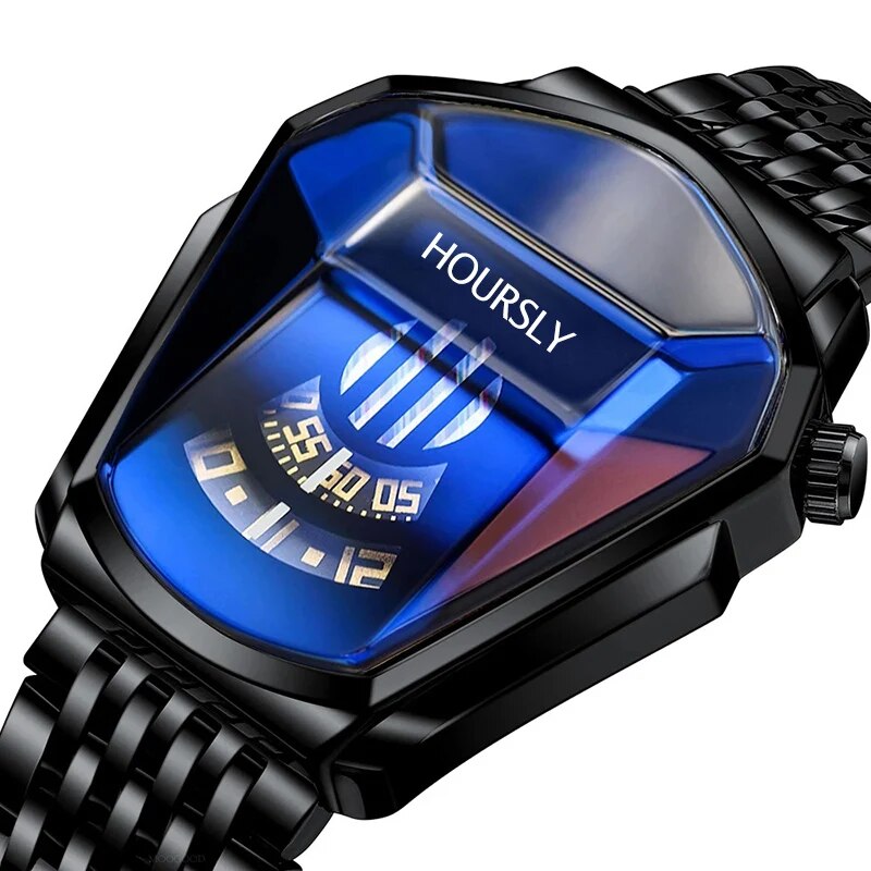 Montre homme acier inoxydable, à quartz, bracelet acier, intemporel – Vente Flash Bijoux
