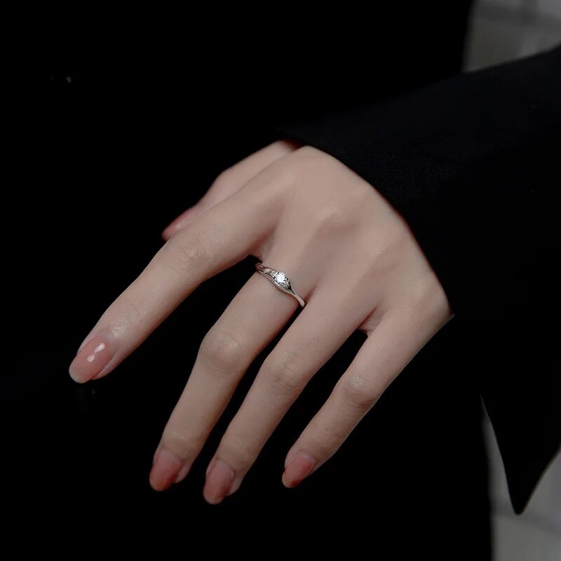 Bague femme dorée ou argentée, punk, zircon cubique, ajustable – Vente Flash Bijoux