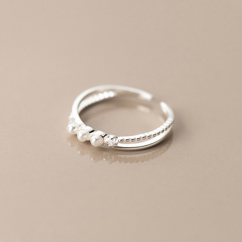 Bague femme dorée, perles, ajustable – Vente Flash Bijoux