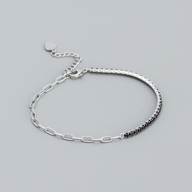 Bracelet femme doré, chaîne, zircon cubique, élégant – Vente Flash Bijoux