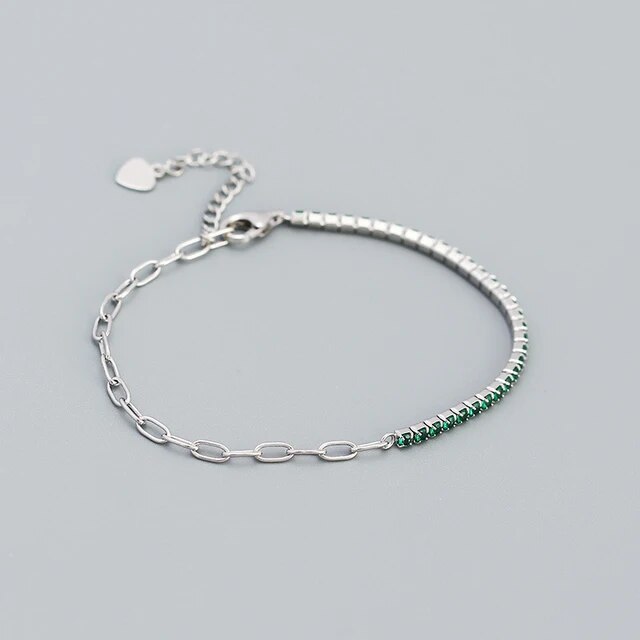 Bracelet femme doré, chaîne, zircon cubique, élégant – Vente Flash Bijoux