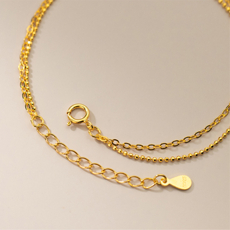 Bracelet femme doré, chaîne, perles – Vente Flash Bijoux