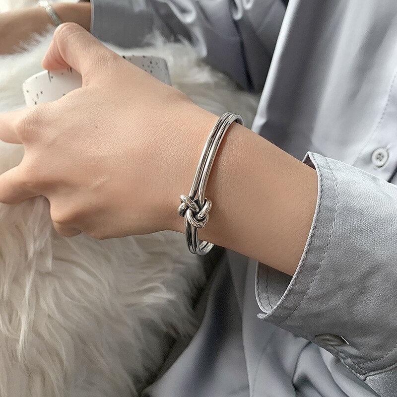 Bracelet femme argenté, chaîne, punk – Vente Flash Bijoux