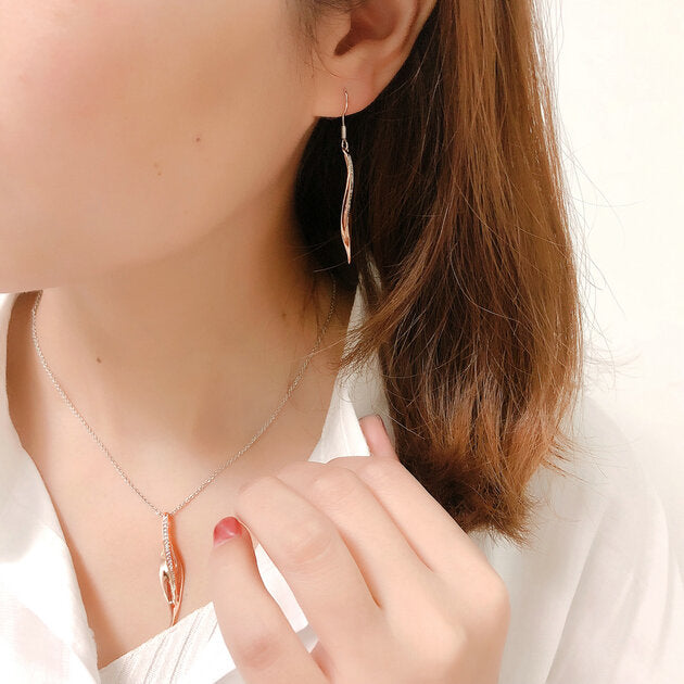 Collier femme doré rose, zircon cubique – Vente Flash Bijoux