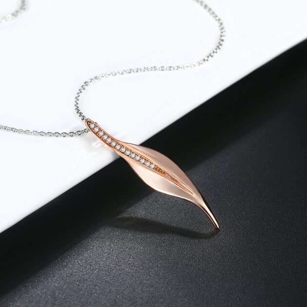 Collier femme doré rose, zircon cubique – Vente Flash Bijoux