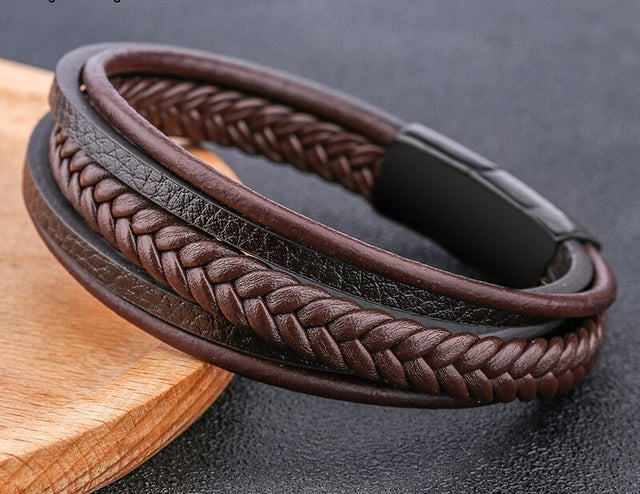 Bracelet homme acier inoxydable, chaîne, punk, bohème – Vente Flash Bijoux
