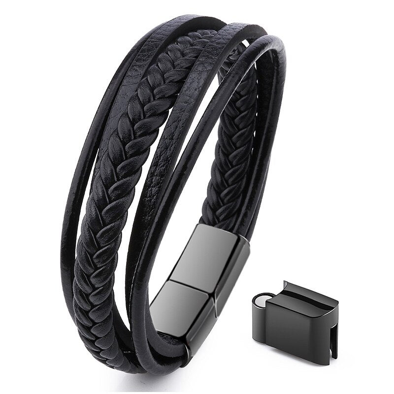 Bracelet homme acier inoxydable, chaîne, punk, bohème – Vente Flash Bijoux