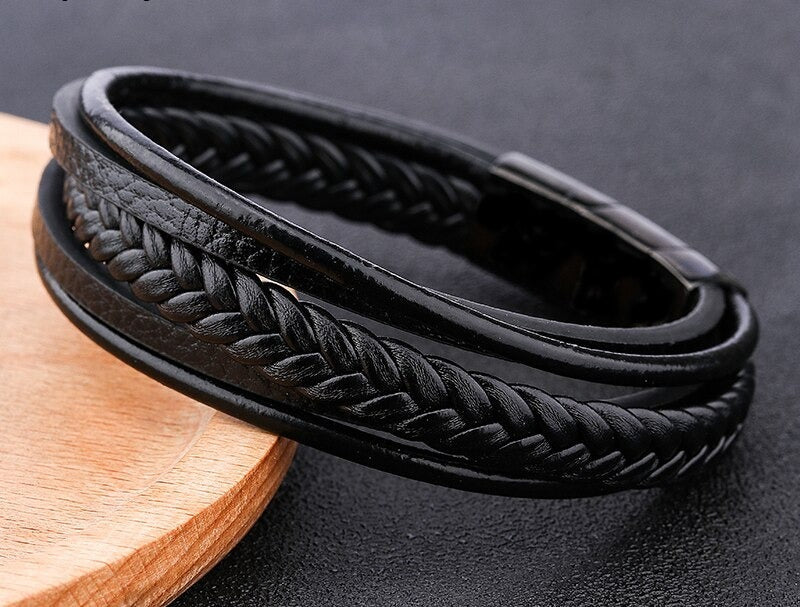 Bracelet homme acier inoxydable, chaîne, punk, bohème – Vente Flash Bijoux