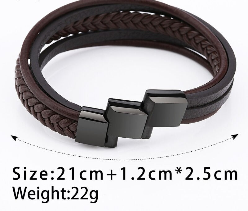Bracelet homme acier inoxydable, chaîne, punk, bohème – Vente Flash Bijoux